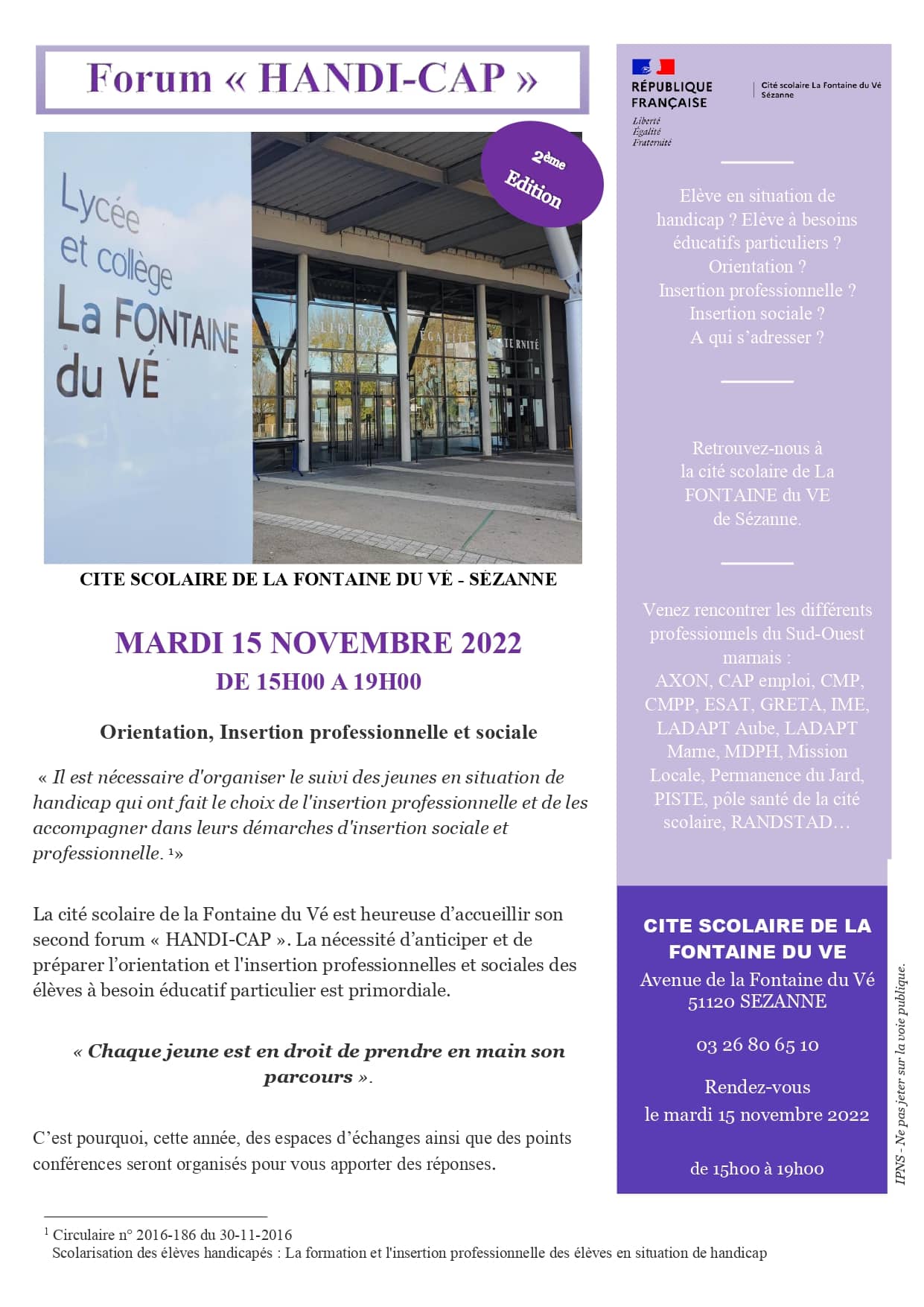 Flyers et affiches Forum Handi CAP 2022 page 0001